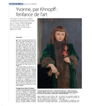 Yvonne, par Khnopff : l&rsquo;enfance de l&rsquo;art